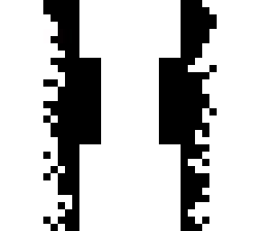 half black and white outer layer