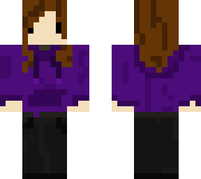 purple hoodie girl