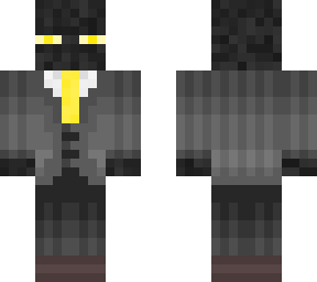 yellow enderman in a suit