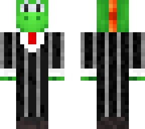yoshi in a suit! (suit is removable in skin customization)