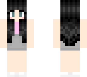 black hair with bangs