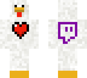 chicken with twitch logo and heart