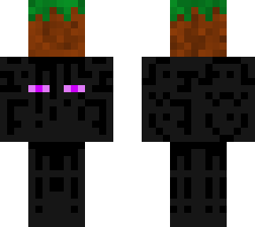 enderman holding grassblock