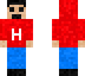 h skin with red jacket