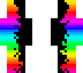 half black half rainbow