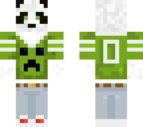 panda with creeper sweater