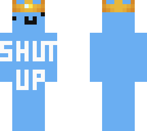 shut up (cyan blue version)