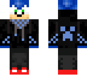 sonic with hoodie