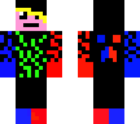 blue and red fire guy