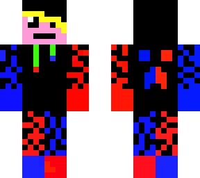 blue and red fire guy