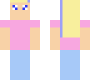blue stripe girl