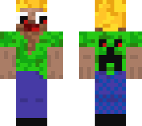creeper steve gamer skin