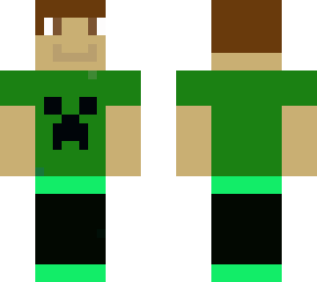 green boy with creeper shirt
