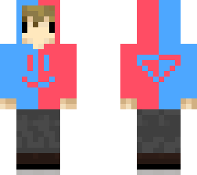 half blue half red *****