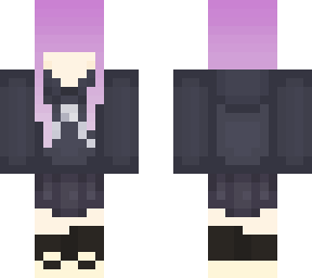 my oc in school clothes without long hair on the back.