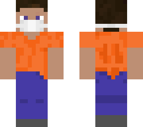 orange steve mask