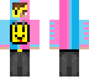 pink & blue smiley hoodie kid edited