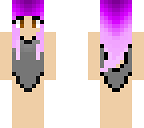 purple hair swimsuit girl