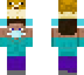 steve holding pufferfish (covid-19 prepared)