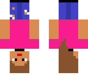 upside down pink girl