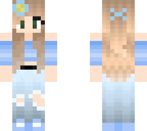 (edit) cute blue flower girl
