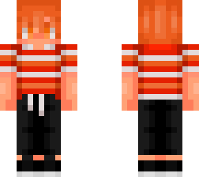 fire lava themed person