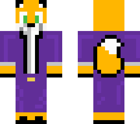 fox in purple clothes