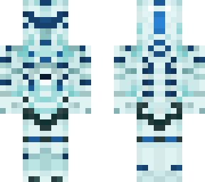 futuristic sci-fi blue and white armor guy