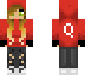 girl red hoodie queen