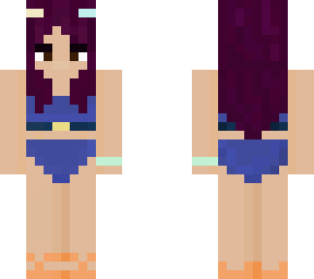 high waisted swimsuit girl