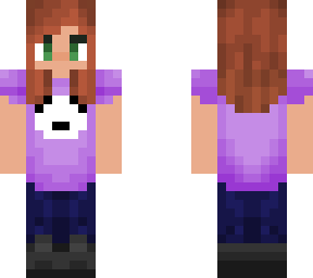 purple panda tshirt girl