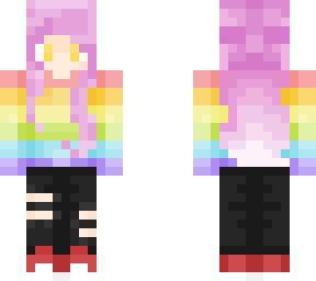 rainbow sweater girl