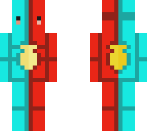 red and blue pattern skin