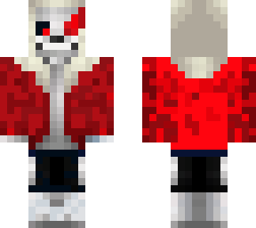 red sans from undertale with flames