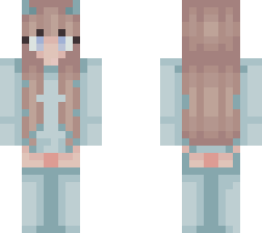 blue cute devil girl