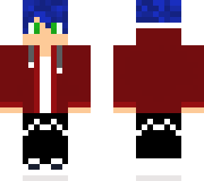 blue haired boy