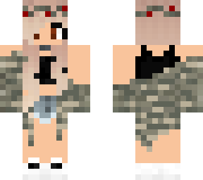 camo girl whith flower crown
