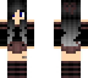 cute maroon and black girl with bow and black ombre hair