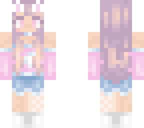 cute pretty pink cat girl