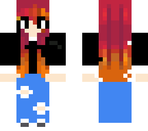 flameing girl