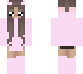 kawaii pink hoodie girl
