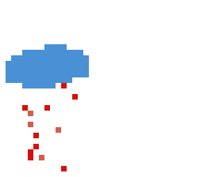 rain clouds raining fire