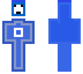 white and blue