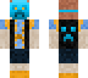 cyan vested creeper mask