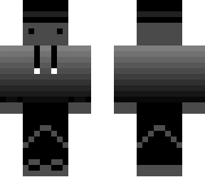 fading gray clothes with top hat