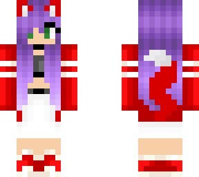 purple hair fox girl