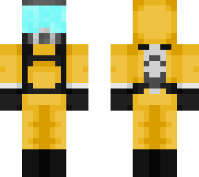 reskin. hazy suit with a character wearing a face mask (beeneth the glass)