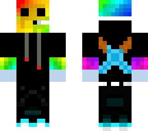 this is a rain bow slime with head set