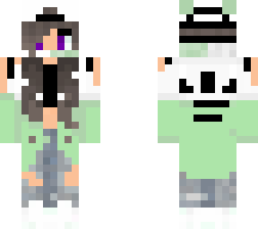white and green girl