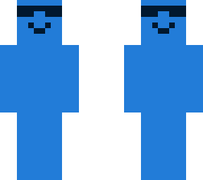 hombre azul